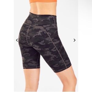 Fabletics Black & Grey Camouflage Shorts